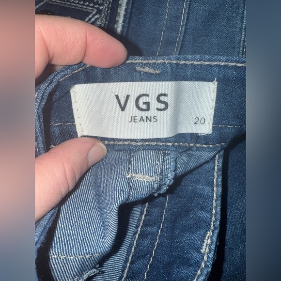 VGS Skinny Jeans Size 20 Embellished Pocket Bling Stretch Denim new with tags - Picture 10 of 13